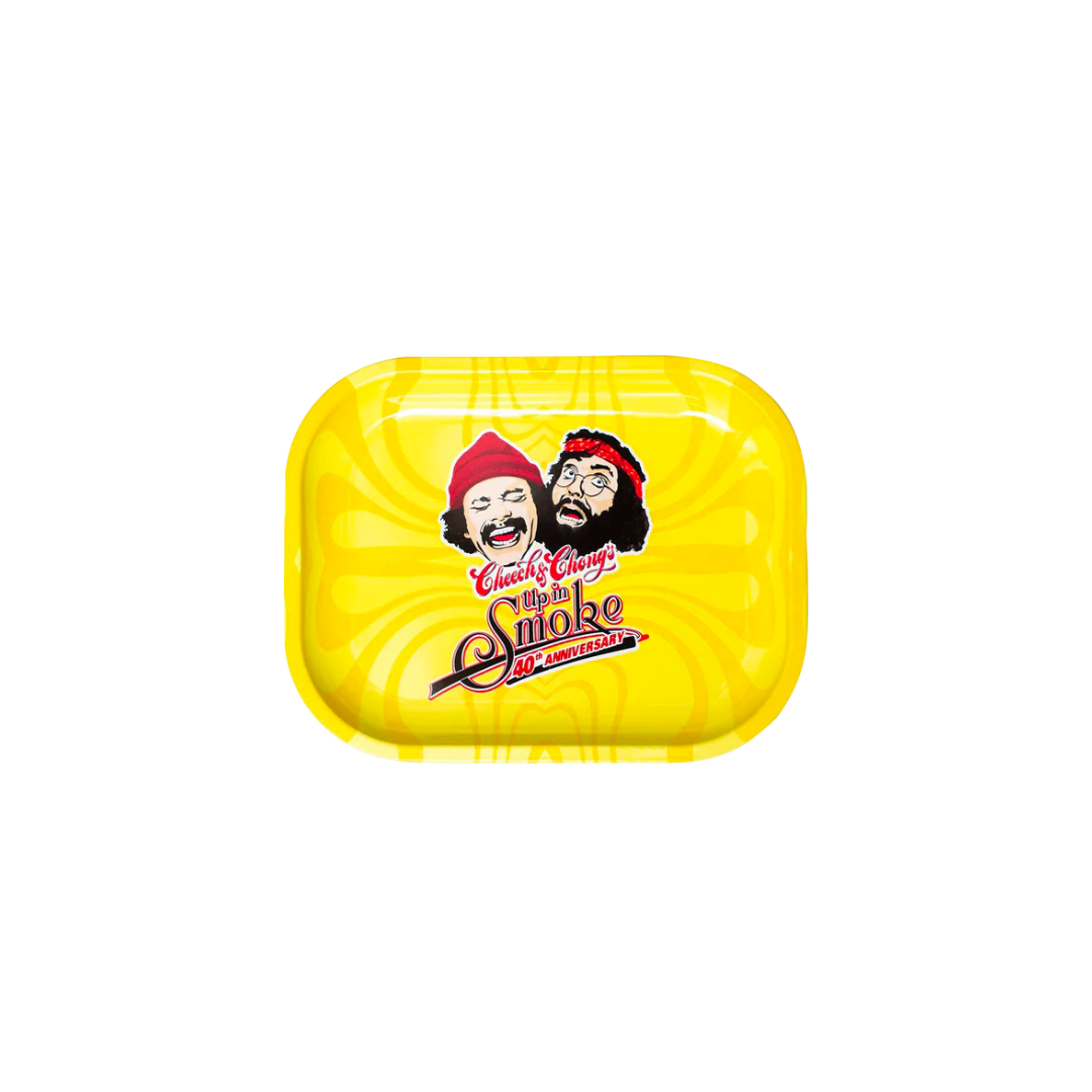 Cheech & Chong Rolling Tray 40th Anniversary Yellow - Mini