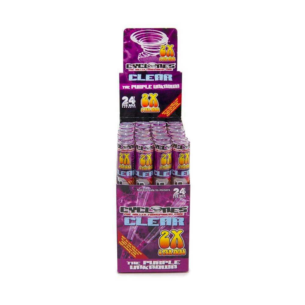 Cyclones Clear Cones Purple 24/2ct