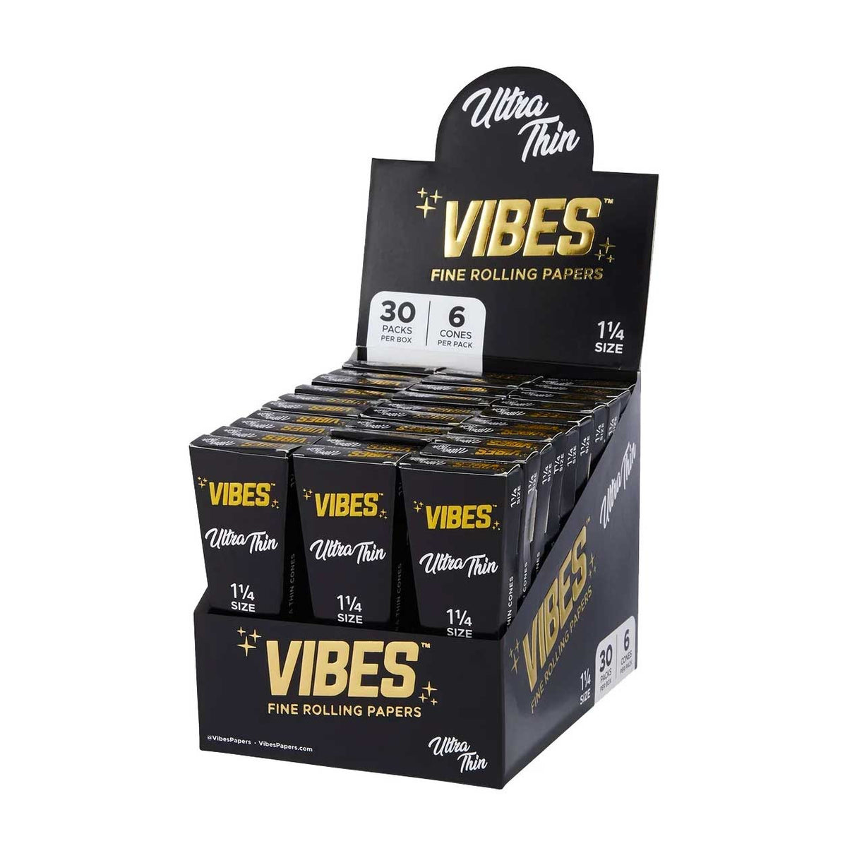 VIBES Cones Coffin 1 1/4 Ultra Thin 30/6ct