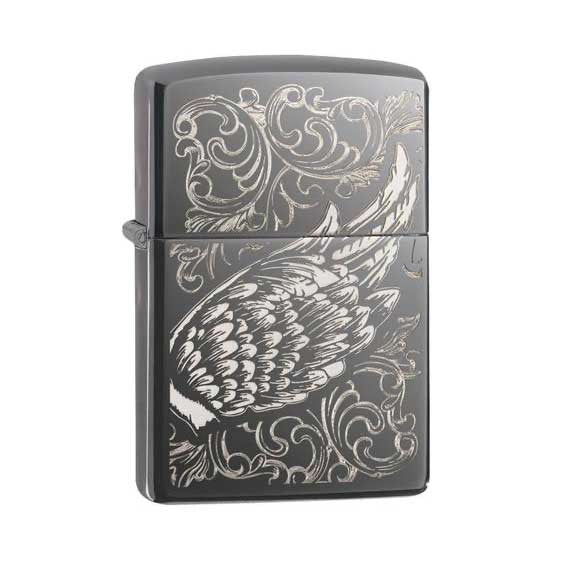 Zippo 150 Filigree Flame and Wing Design 29881