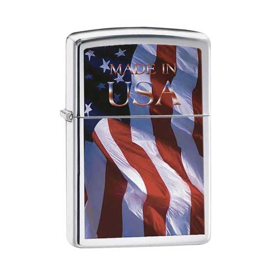 Zippo 200 Made In Usa Flag 24797