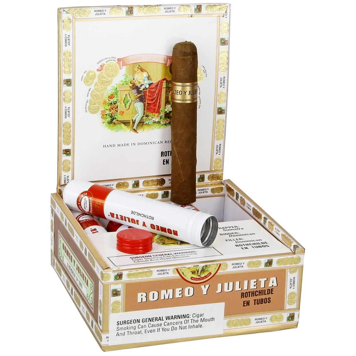 Romeo y Julieta 1875 Rothchilde En Tubos 5x50 10ct