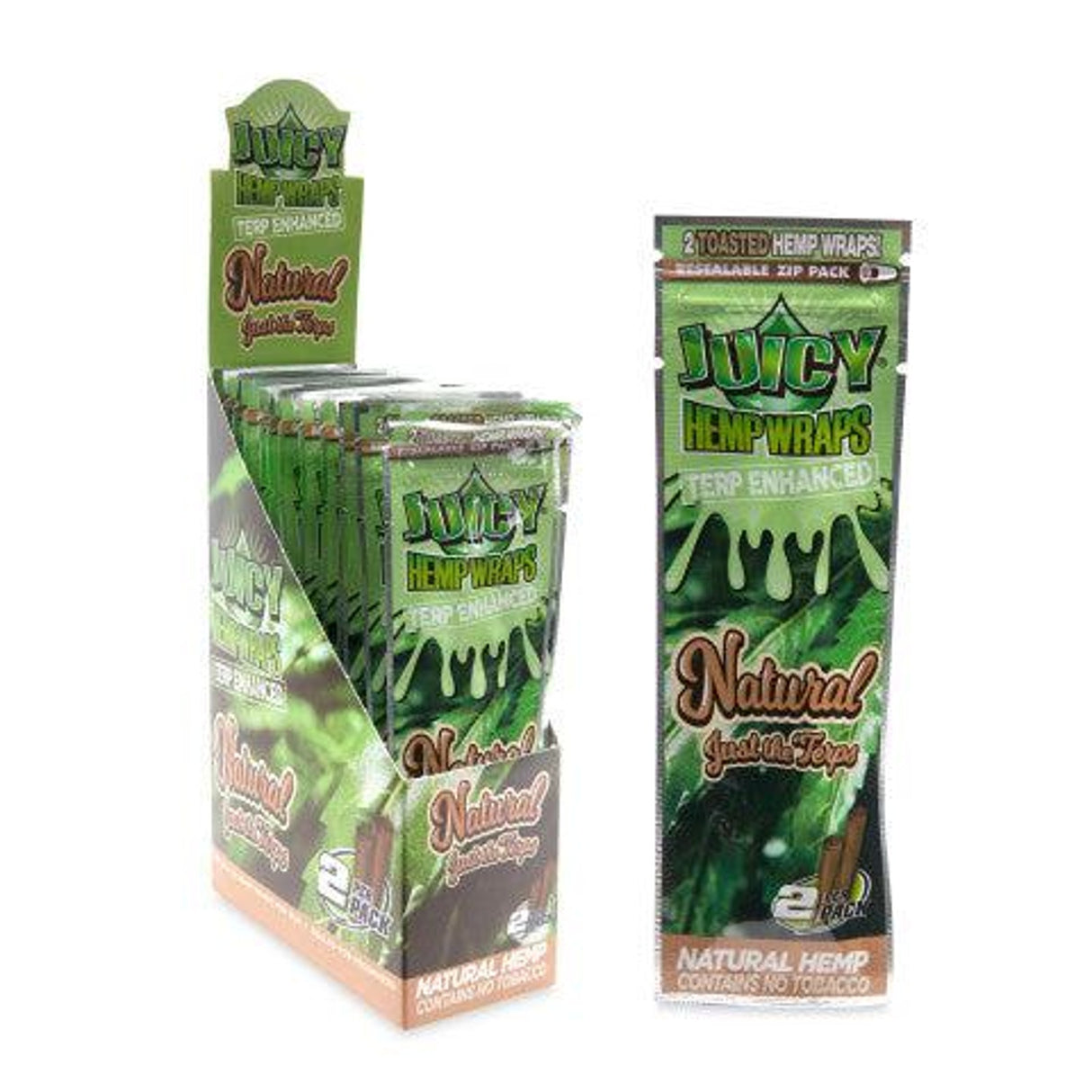 Juicy Hemp Wraps Terp Enhanced Natural 25/2pk