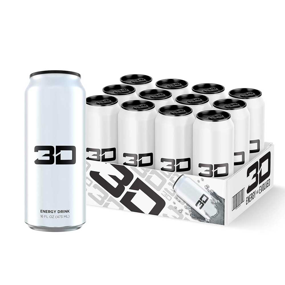 3D Energy White 12/16oz [0.60crv included]