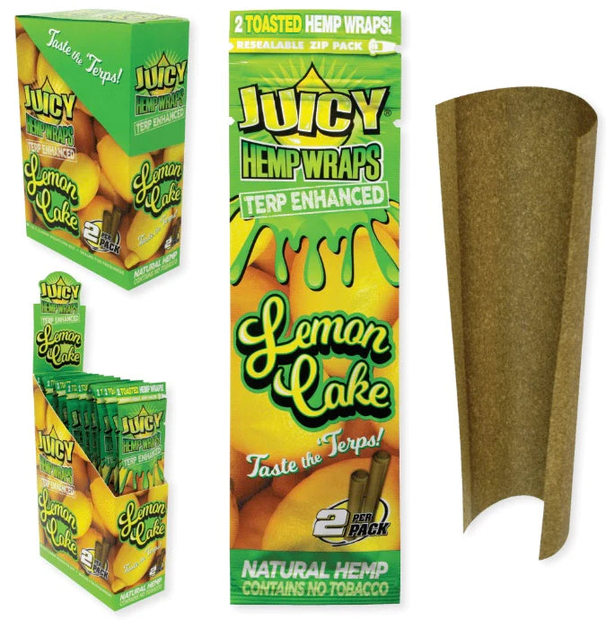 Juicy Hemp Wraps Terp Enhanced Lemon Cake 25/2pk