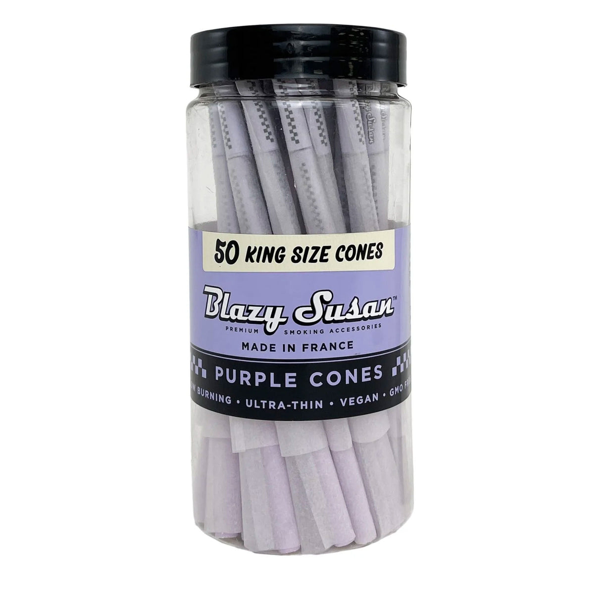 Blazy Susan Cones Purple 50ct - King Size