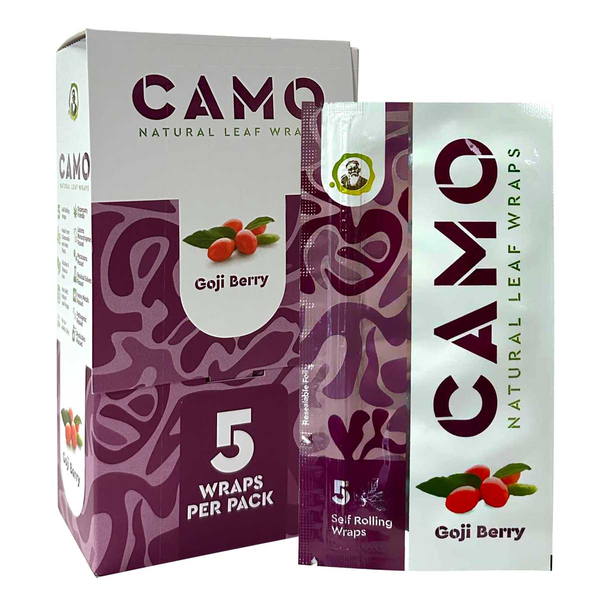 CAMO Wraps Goji Berrry 25/5ct