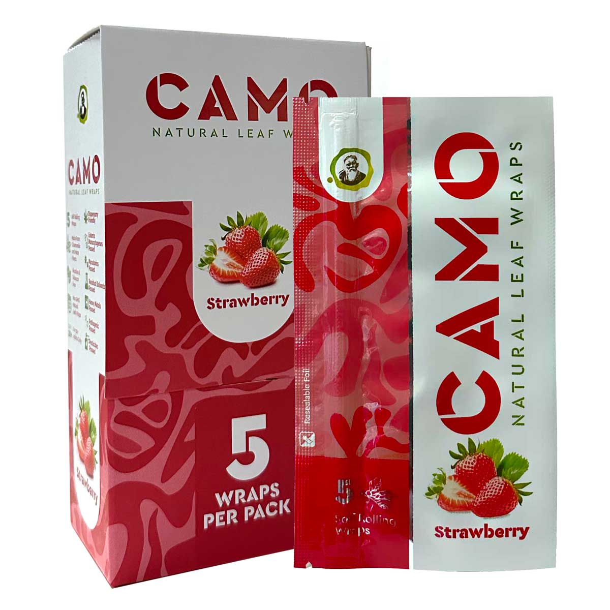 CAMO Wraps Strawberry 25/5ct