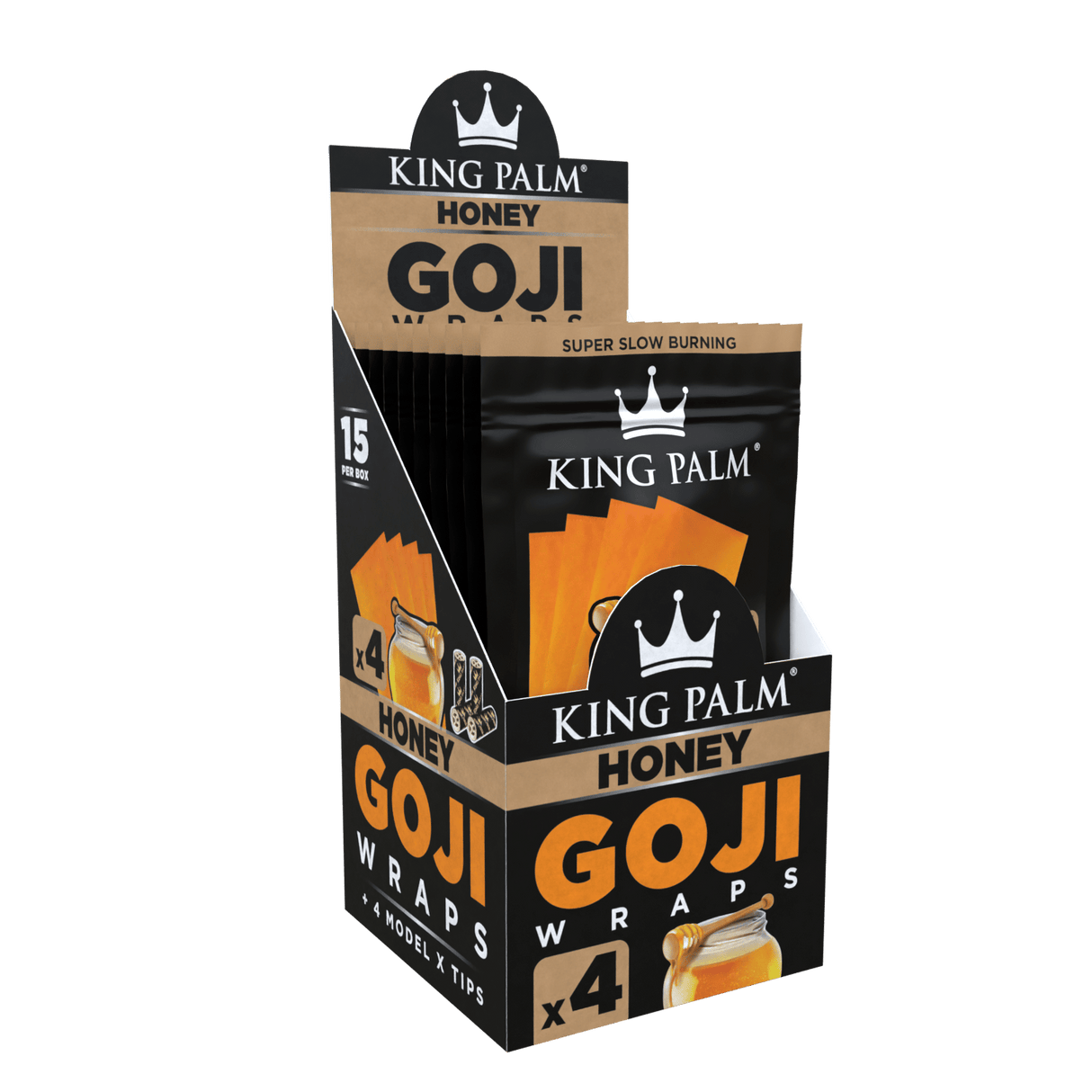 King Palm Goji Wraps + X-Tips Honey 15/4