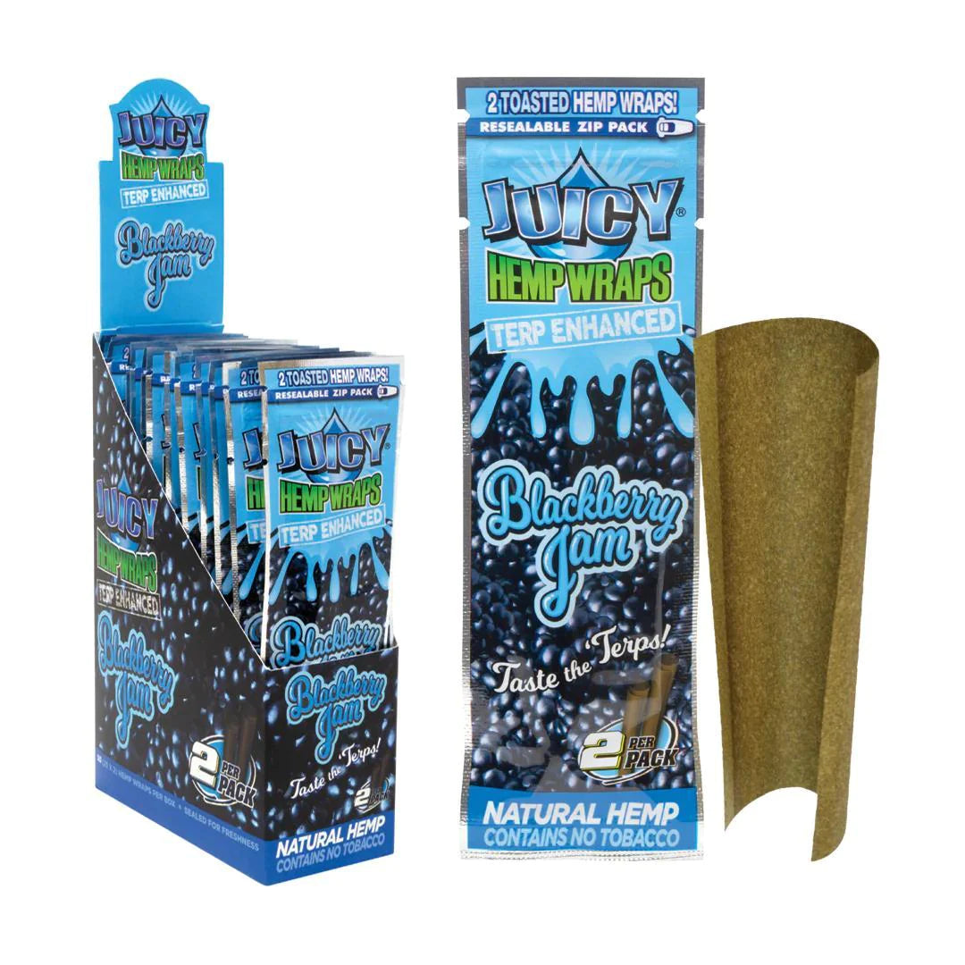 Juicy Hemp Wraps Terp Enhanced Blackberry Jam 25/2pk