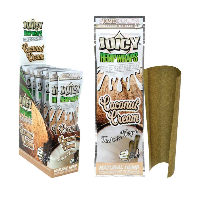 Juicy Hemp Wraps Terp Enhanced Coconut Cream 25/2pk