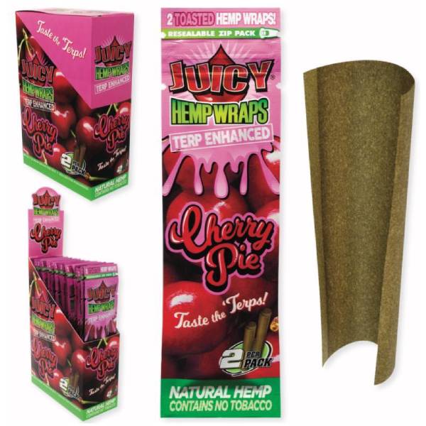 Juicy Hemp Wraps Terp Enhanced Cherry Pie 25/2pk