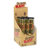 Raw Pressed Bud Wrap Cone King Size Display 12/2ct