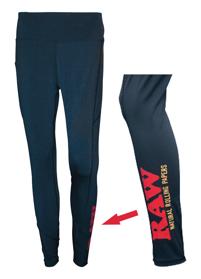 Raw Leggings High Waisted Black - Large