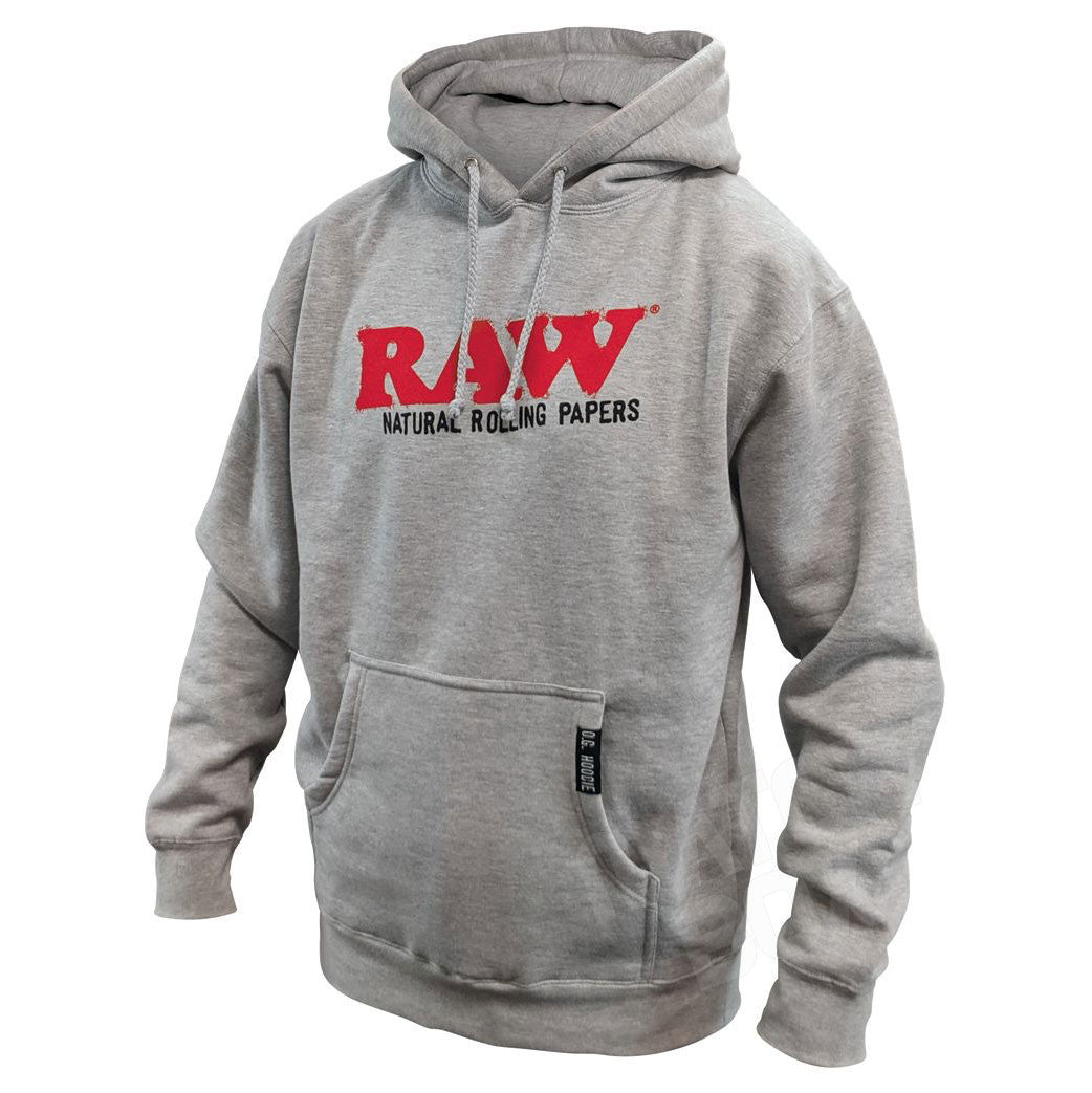 RAW Mens Hoodie OG Heather Gray Large