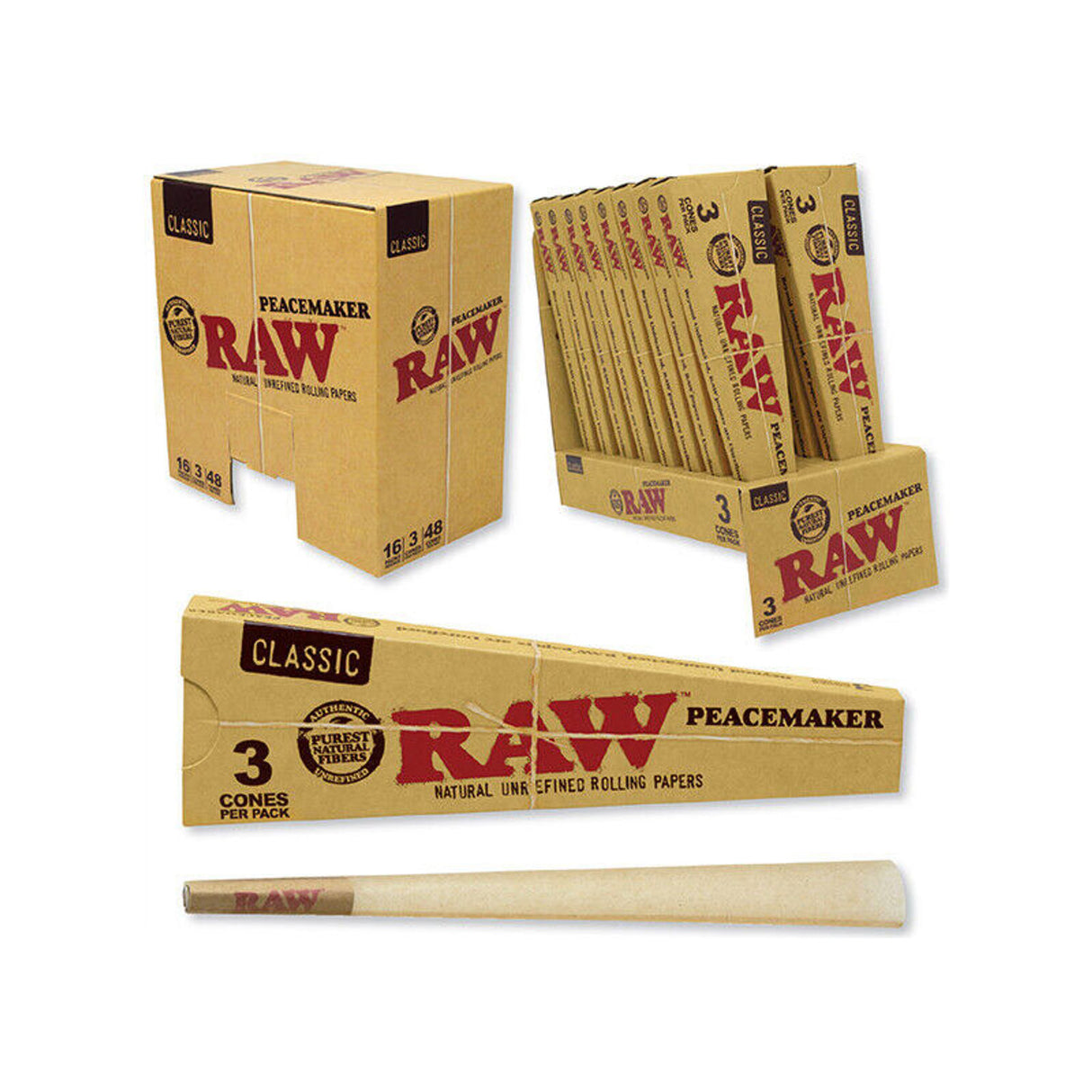 Raw Cone Peacemaker 16pk/3ct Display