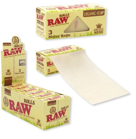 Raw Rolls King Size Wide Organic 3 Meters