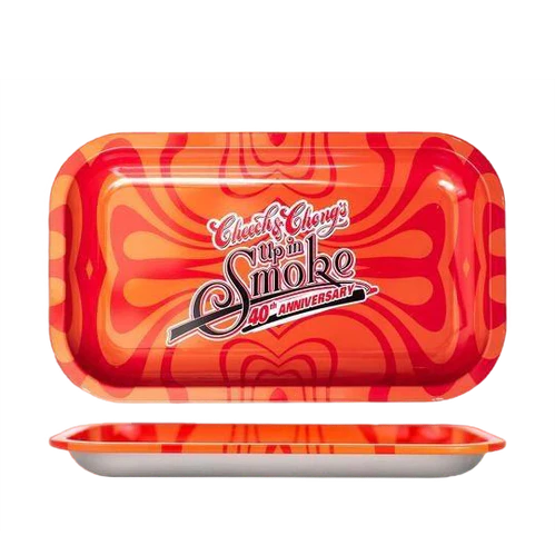 Cheech & Chong Rolling Tray 40th Anniversary Red - Small