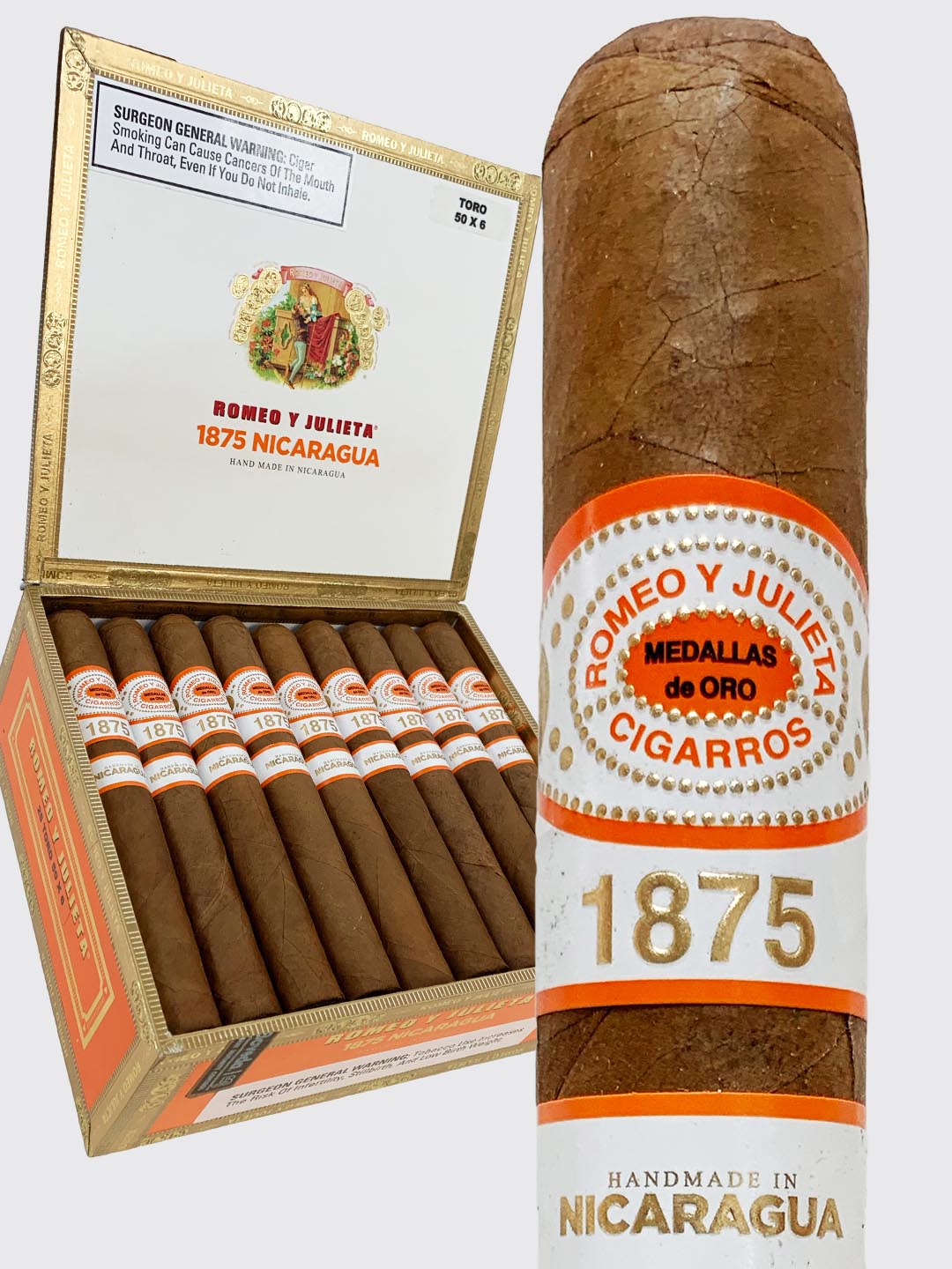 Romeo y Julieta 1875 Nicaragua Toro 50x6 25ct Box