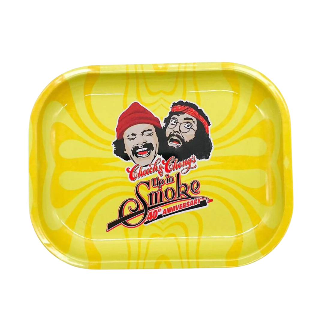 Cheech & Chong Rolling Tray 40th Anniversary Yellow - Large