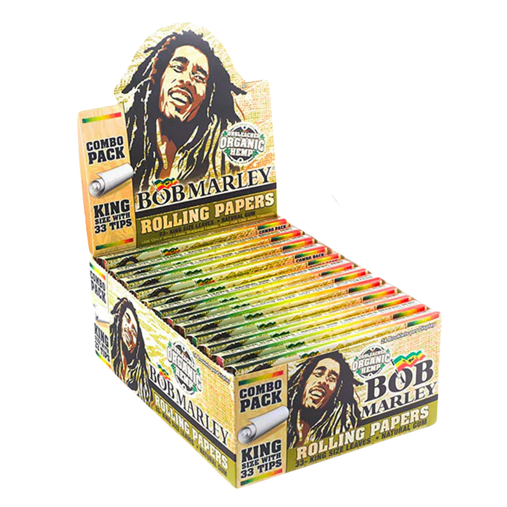 Bob Marley Paper King Size +Tips 24/33ct - Organic