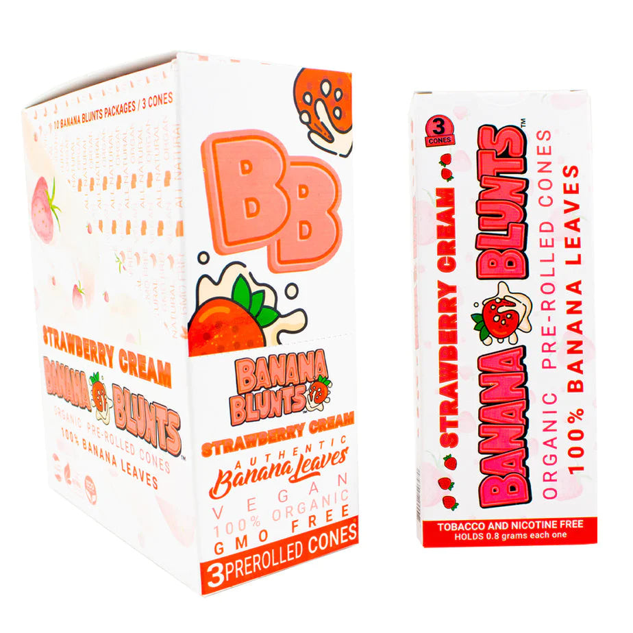 Banana Blunts Cones Strawberry Cream 10/3ct