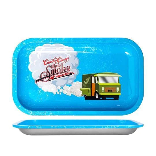 Cheech & Chong Rolling Tray 40th Anniversary Blue - Small