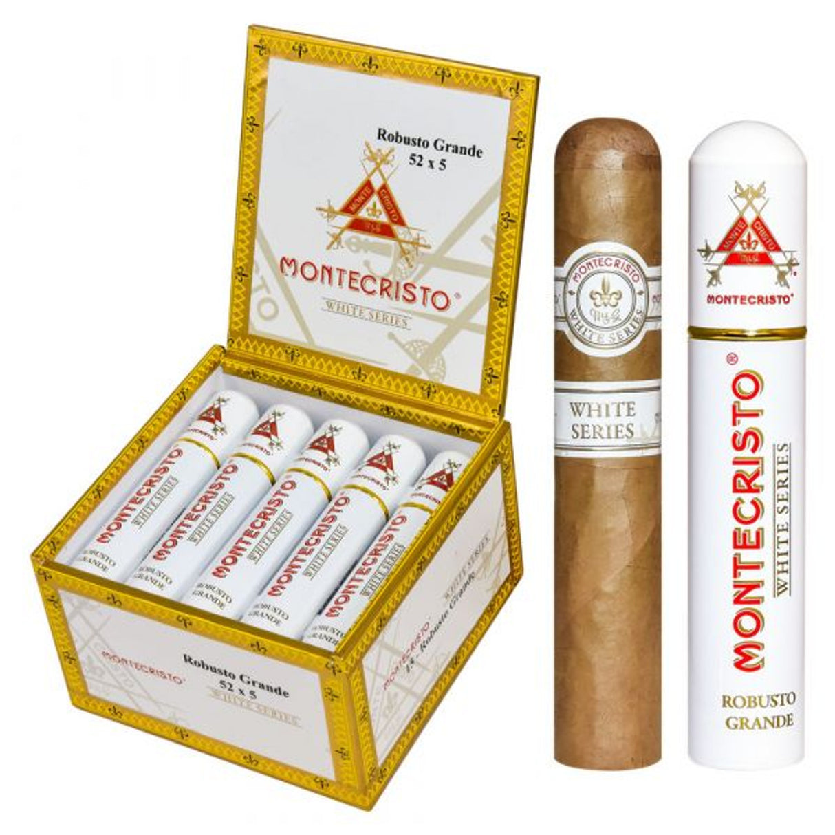 Montecristo White Label Robusto Grande Tubes 5x52 15ct