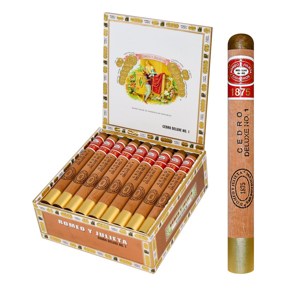 Romeo y Julieta 1875 Cedro Deluxe No1 6.5 x 44 25ct Natural