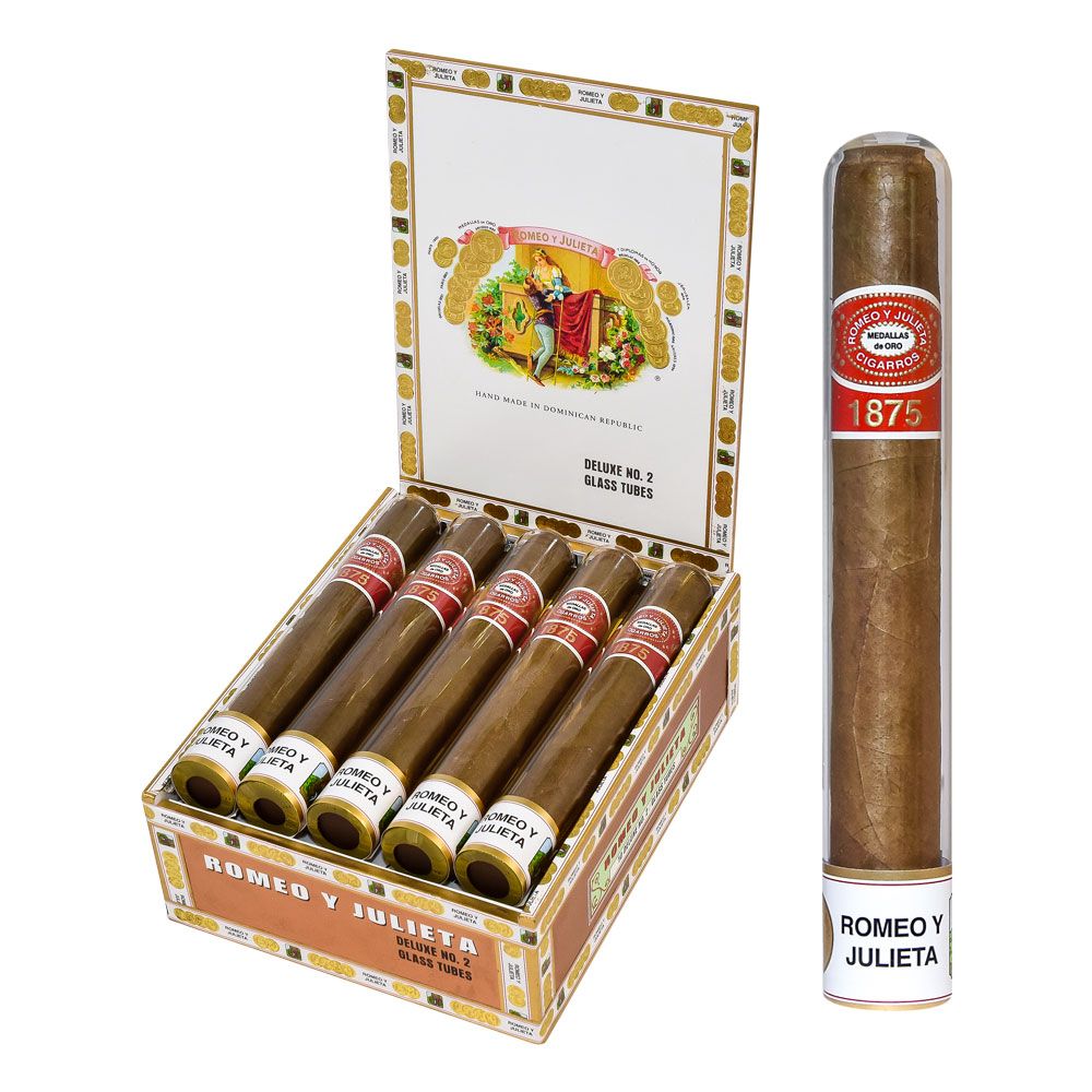 Romeo y Julieta 1875 Deluxe No.2 Glass Tubes 6x50 10ct