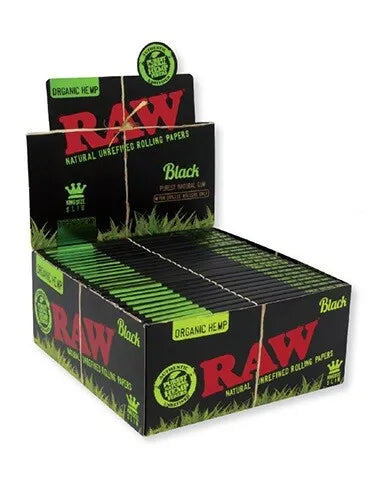 Raw King Size Slim Black Organic Hemp 32/50ct