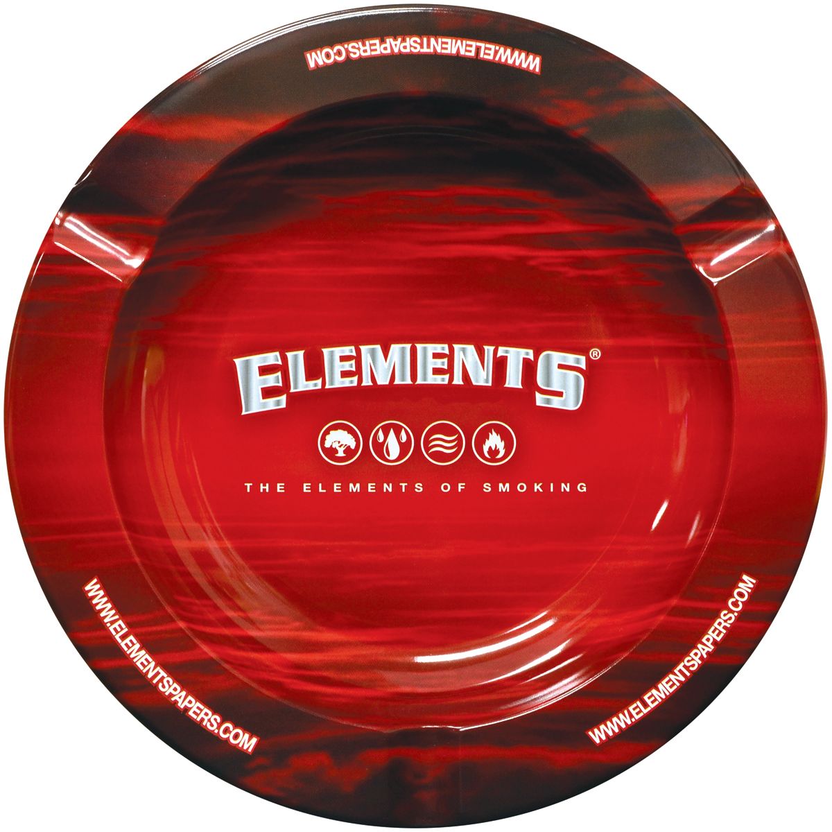 Elements Ashtray Metal Red