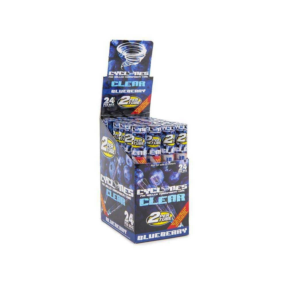 Cyclones Clear Cones Blueberry 24/2ct