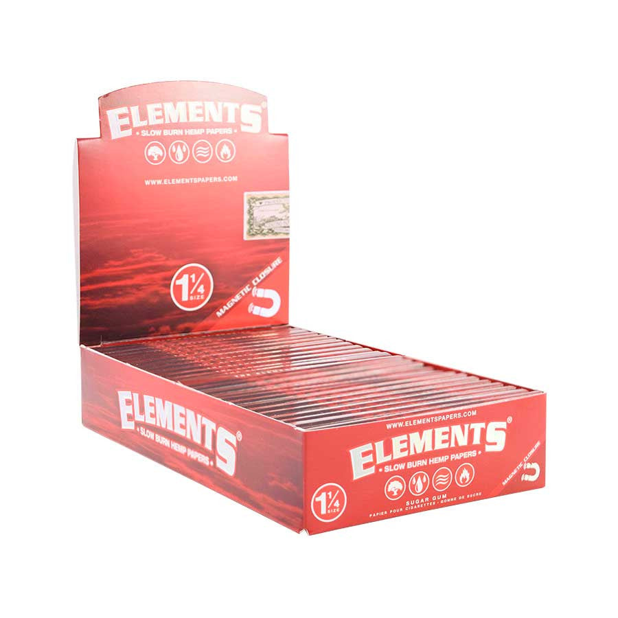 Elements Red 1/4 Slow Burn Hemp Papers