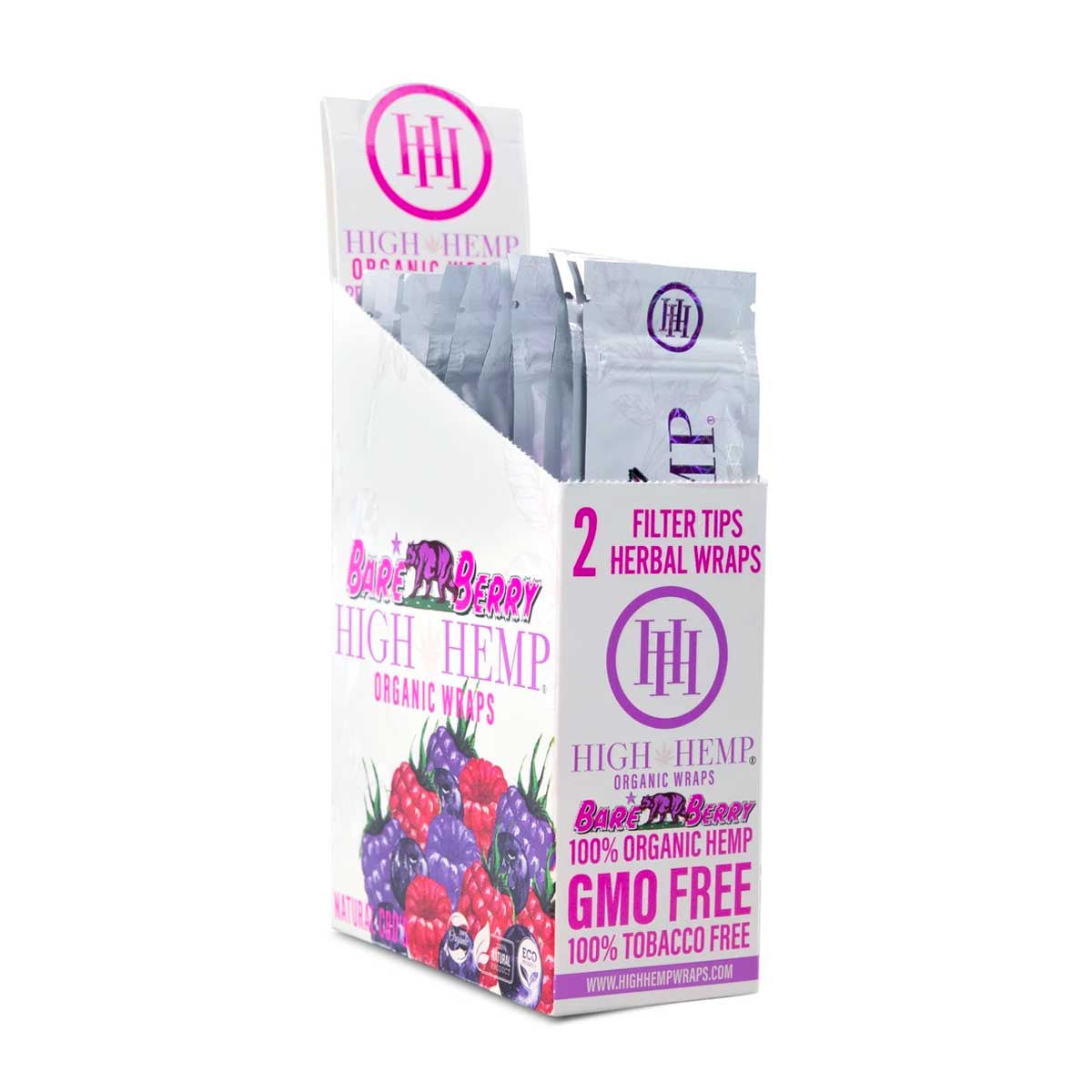 High Hemp Wraps Bare Berry 25pk/2ct