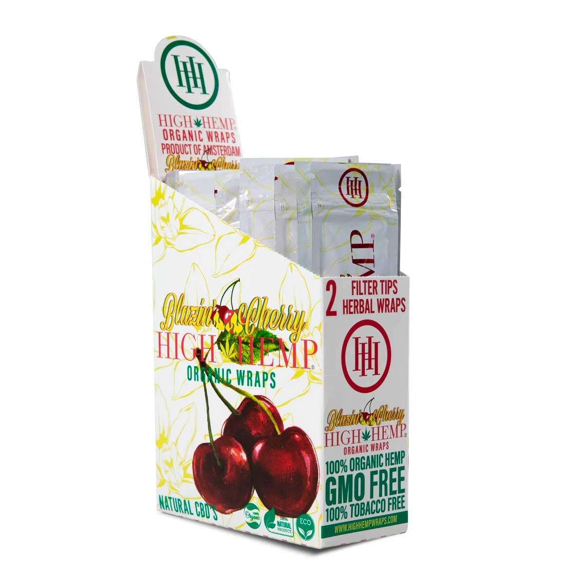 High Hemp Wraps Blazin Cherry 25pk/2ct