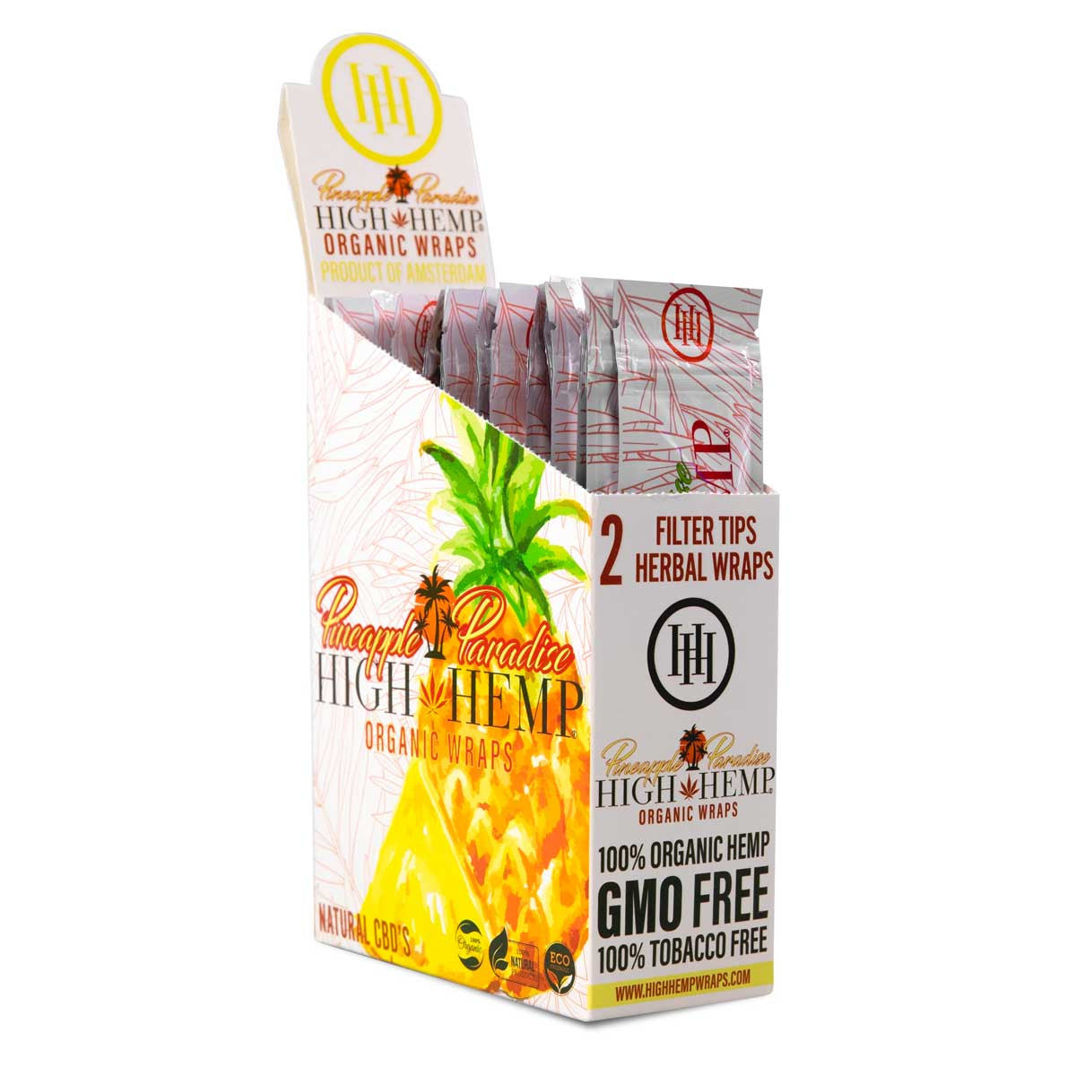 High Hemp Wraps Pineapple Paradise 25pk/2ct