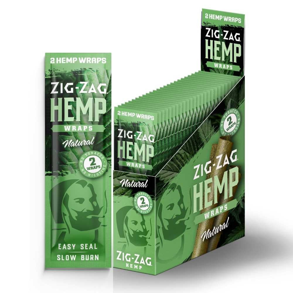 Zig Zag Hemp Wraps Natural 25/2ct