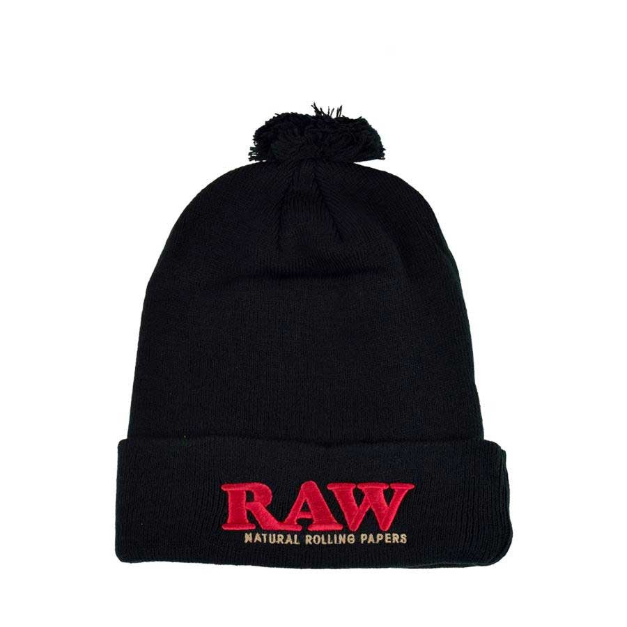 RAW Beanie Pom Pom Black