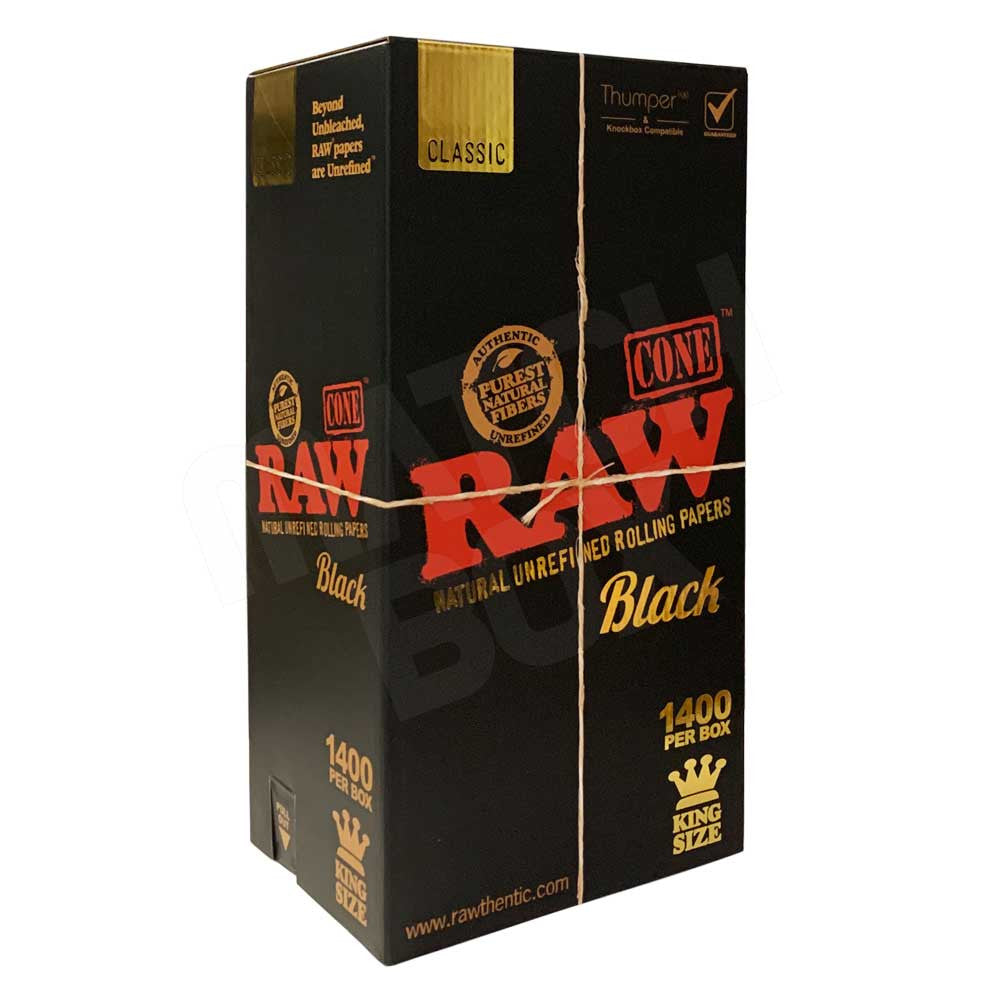 Raw Cone King Size Bulk 1400ct Black