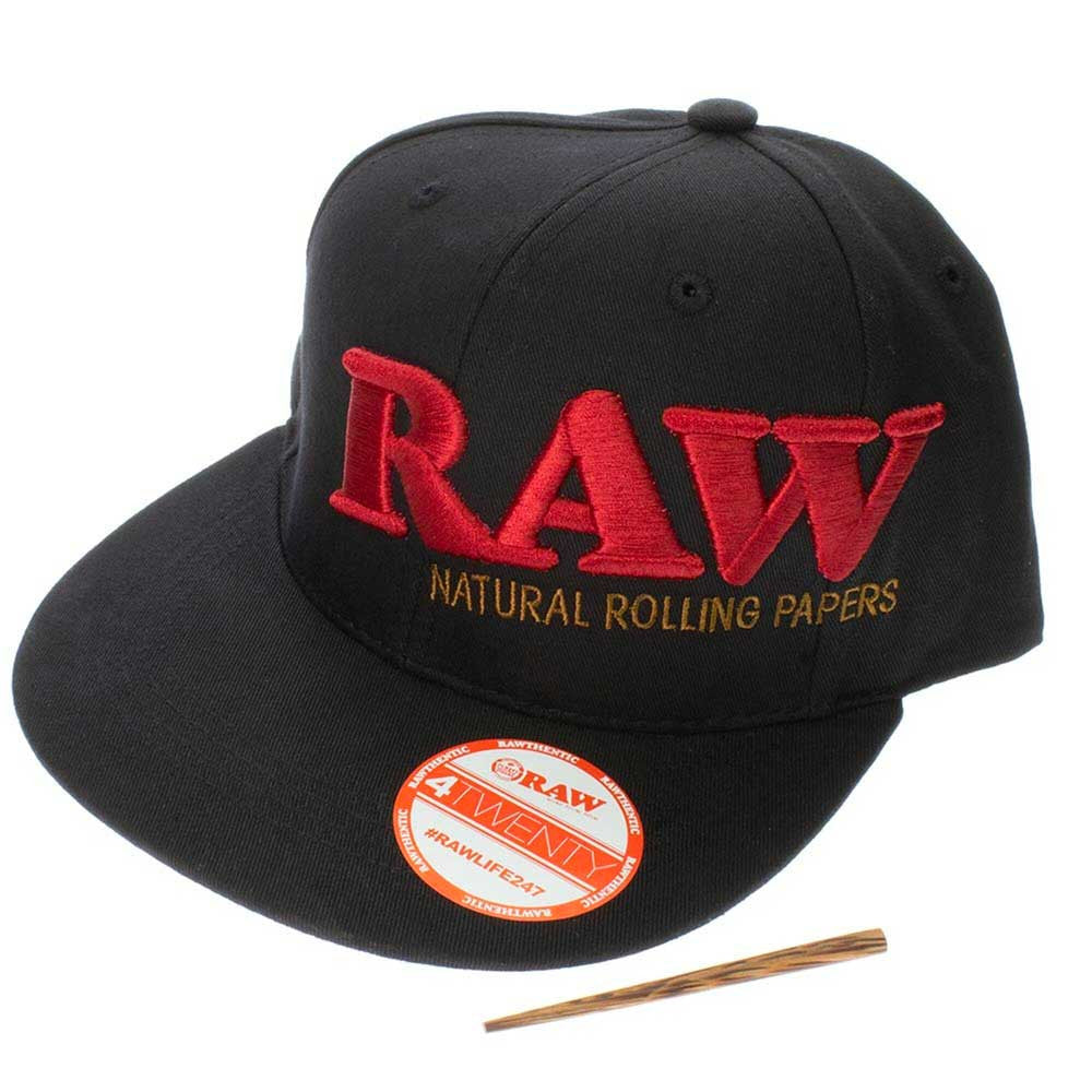 RAW Snapback Black Red Bottom