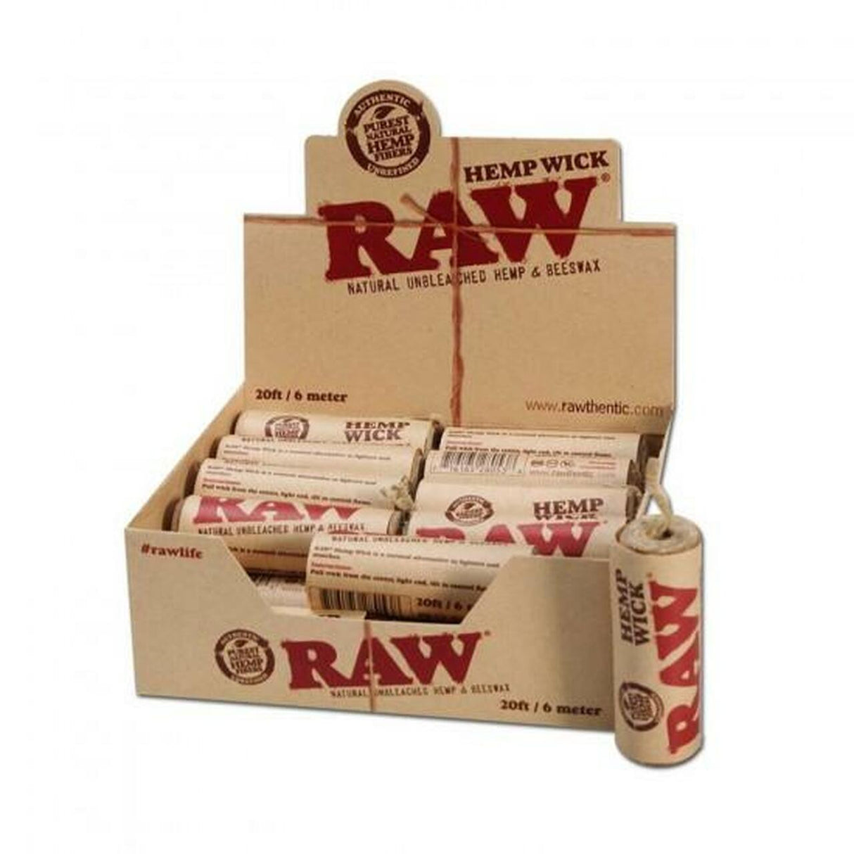 RAW Hempwick 20ft Euro Edition 20ct