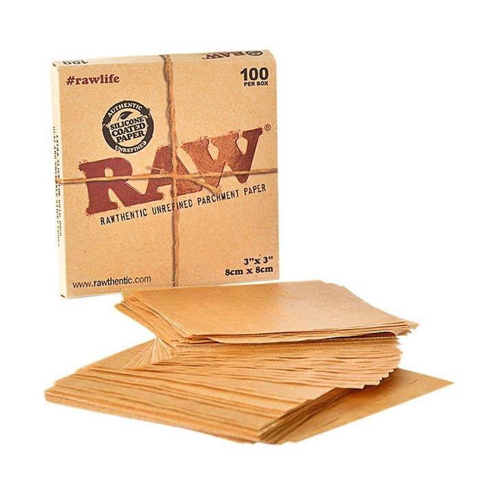 RAW Parchment Squares 3x3 Inches 100ct Box