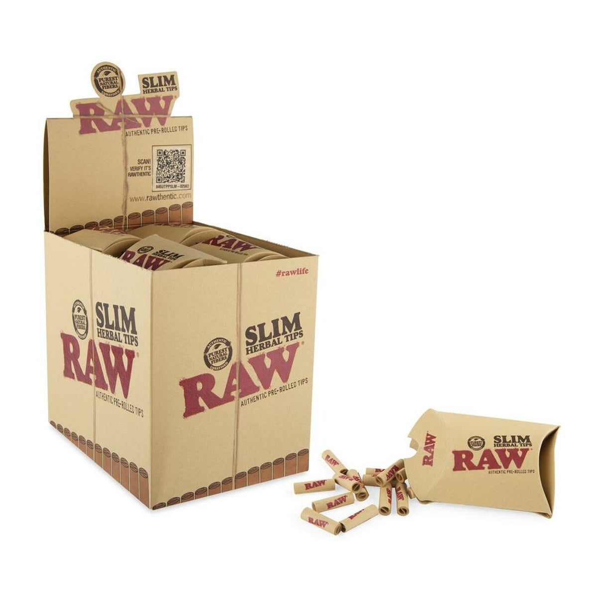 Raw Tips Prerolled Slim Herbal 20/21ct