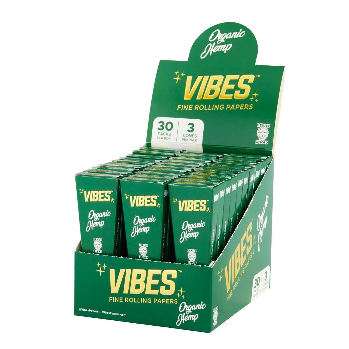 VIBES Cones Coffin King Size Organic Hemp 30/3ct