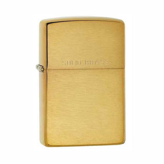 Zippo Reg Br Fin Solid Brass 204