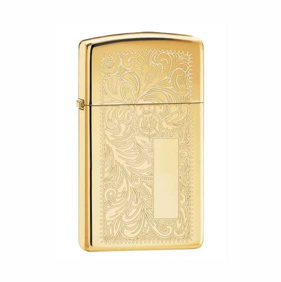 Zippo Slim Brass Venetian 1652B