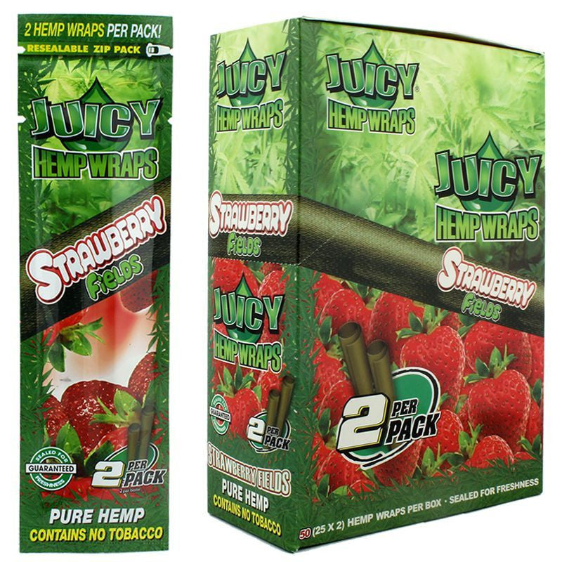 Juicy Hemp Wraps Strawberry 25/2pk