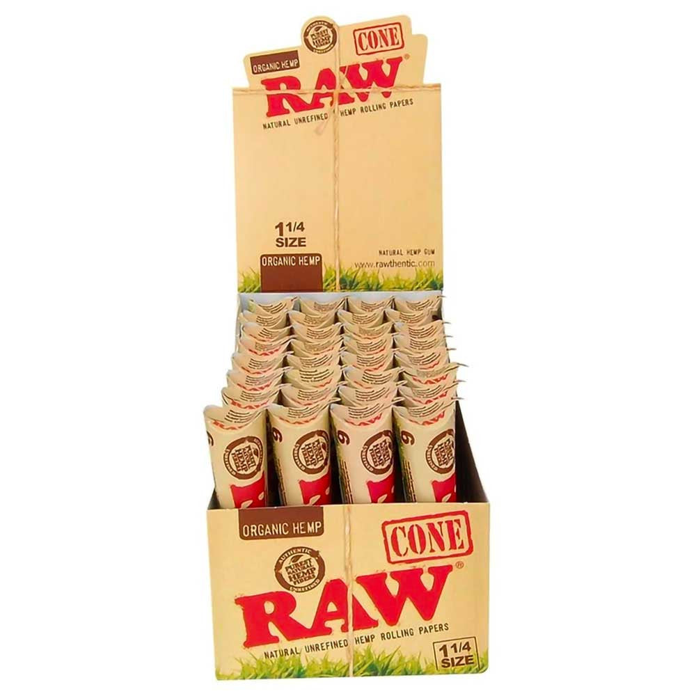 RAW Cone Organic 1 1/4 - 6/Pack